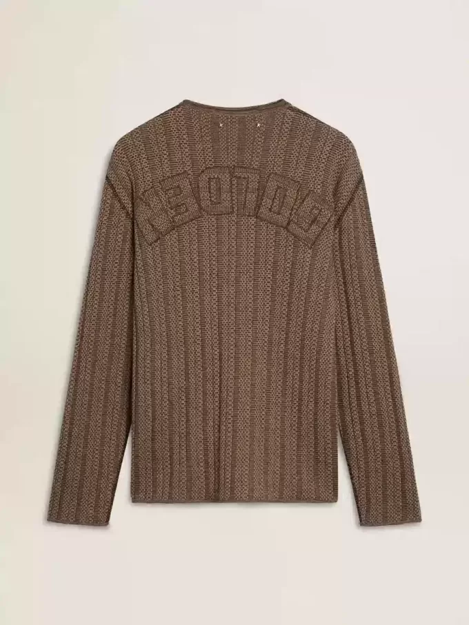 Jersey de color travertino para hombre con letras «Golden» en la espalda