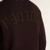 Jersey de cuello redondo marrón para hombre con las letras «Golden» en la espalda