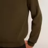 Jersey de cuello redondo para hombre en algodón verde militar