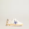 Junior Ball Star con estrella azul brillante y lengüeta trasera de ante beige