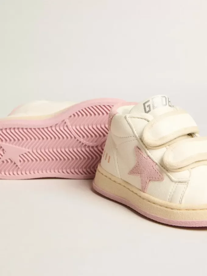 Junior June en napa con estrella y lengüeta en el talón de ante rosa antiguo Junior June en napa con estrella y lengüeta en el talón de ante rosa antiguo