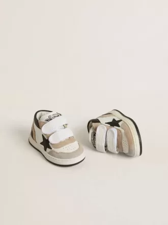 Junior June en napa con inserciones de ante y estrella de cuero negro