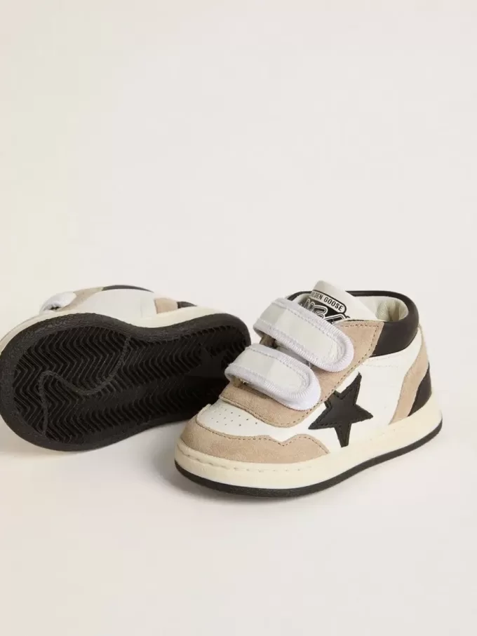 Junior June en napa con inserciones de ante y estrella de cuero negro