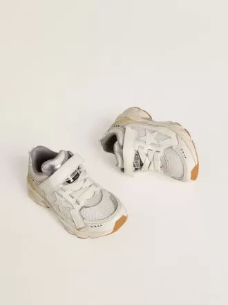 Junior Lightstar en piel blanca y malla con estrella de piel blanca Junior Lightstar en piel blanca y malla con estrella de piel blanca