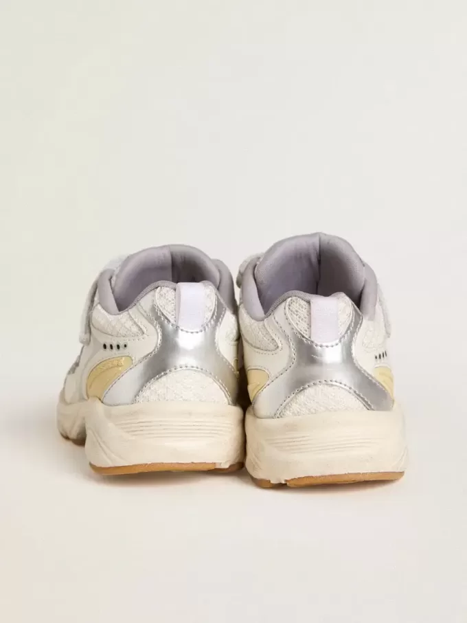 Junior Lightstar en piel blanca y malla con estrella de piel blanca