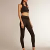 Leggings negros para mujer con costuras mixtas