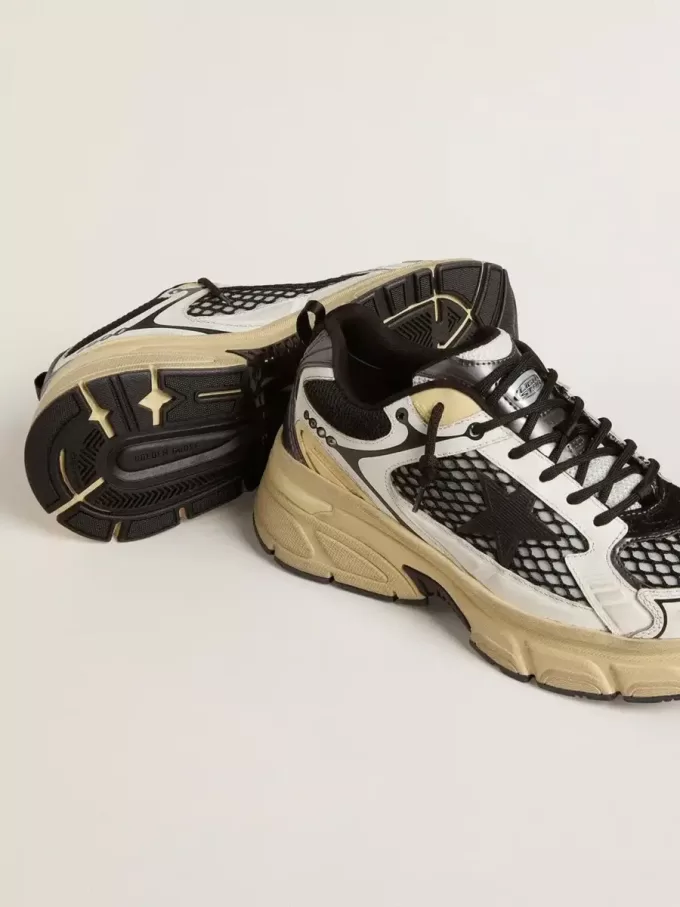 Lightstar para hombre en piel blanca y malla negra con estrella de TPU negra