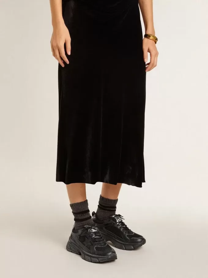 Lightstar para mujer con parte superior de cuero negro y malla y estrella negra Lightstar para mujer con parte superior de cuero negro y malla y estrella negra