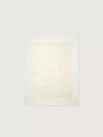 Manta Journey Baby de felpa de algodón blanco con estampado de mascota en rosa melocotón