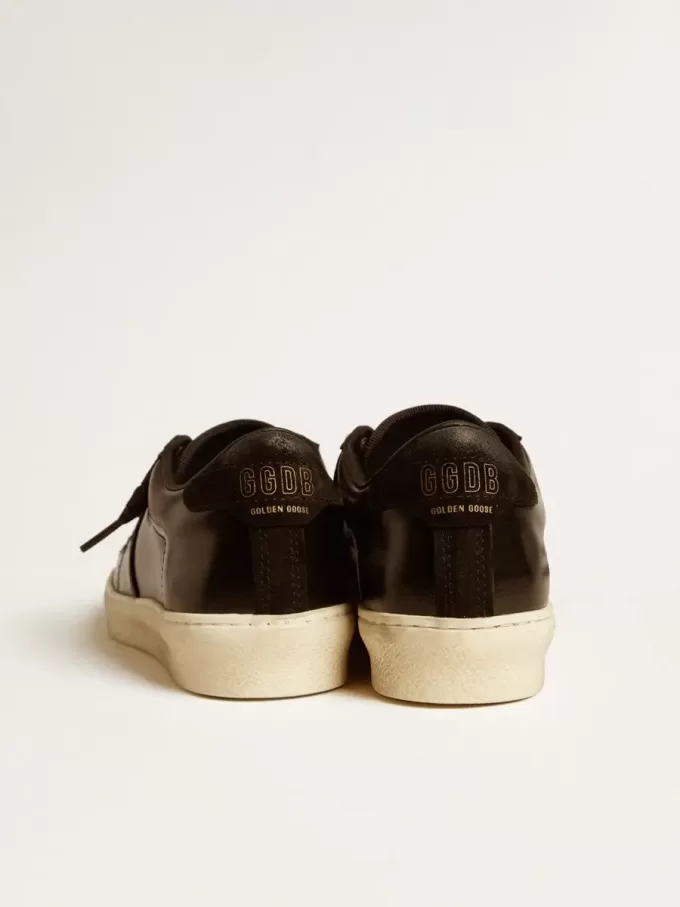 Matchstar para mujer en piel negra con lengüeta del talón en ante negro Matchstar para mujer en piel negra con lengüeta del talón en ante negro