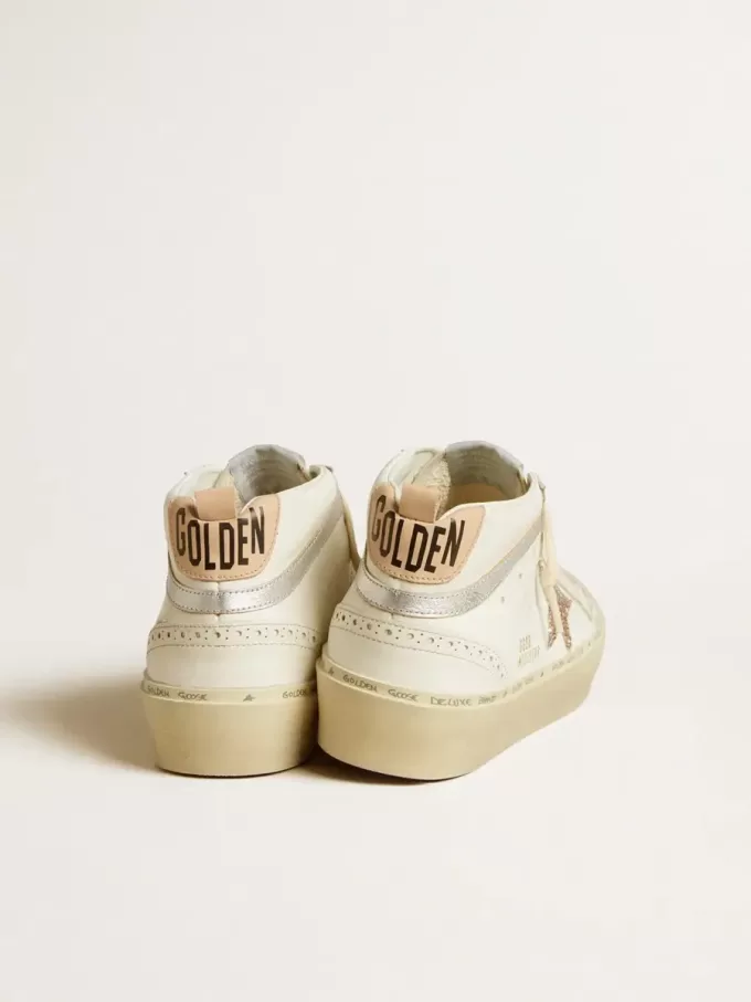 Mid Star con estrella brillante y detalle metálico plateado en piel