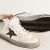 Mid Star con estrella de piel metalizada verde y destello blanco
