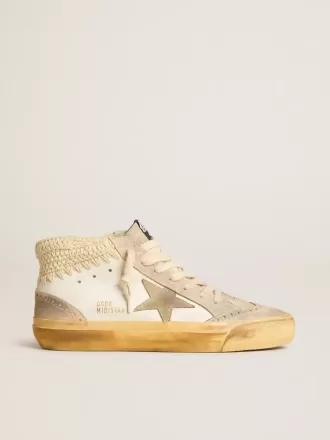 Mid Star LTD con estrella de ante perlado y lengüeta trasera de croché beige