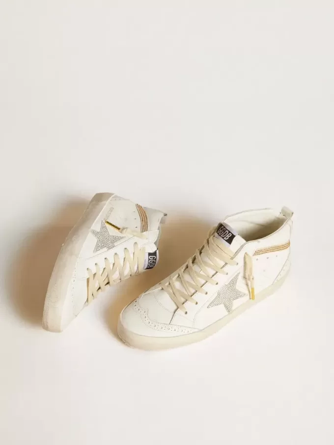 Mid Star LTD con estrella y lengüeta en el talón de ante con cristales Swarovski