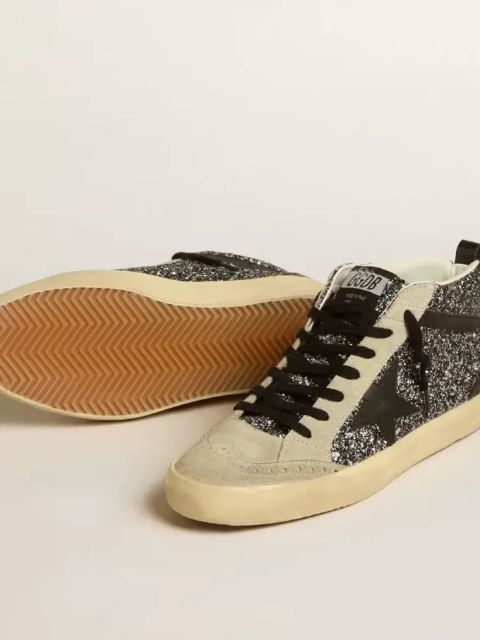 Mid Star LTD en negro brillante con estrella y rayo de cuero negro