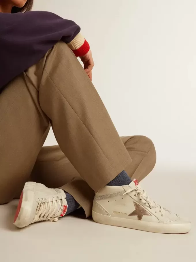 Mid Star LTD para mujer con estrella de cuero bronce y destello de cristal Swarovski