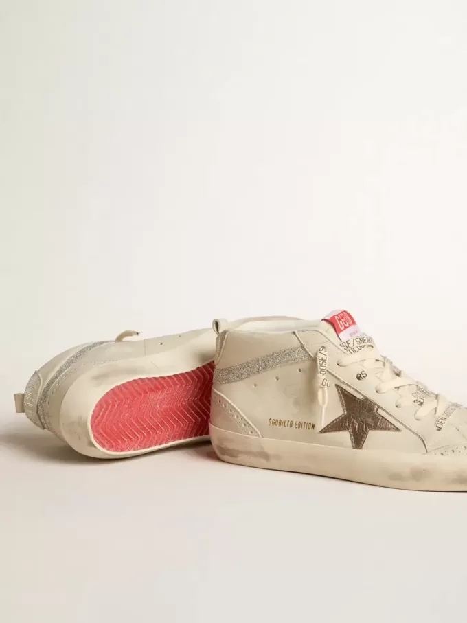 Mid Star LTD para mujer con estrella de cuero bronce y destello de cristal Swarovski