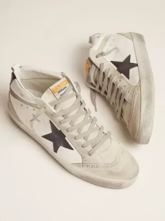 Mid Star para hombre, blanco con estrella negra