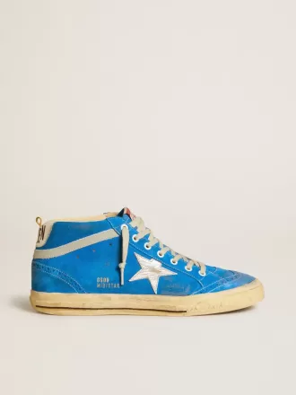 Mid Star para hombre en ante con estrella de piel metalizada y lengüeta de piel en el talón.