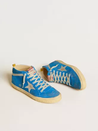 Mid Star para hombre en ante con estrella de piel metalizada y lengüeta de piel en el talón.