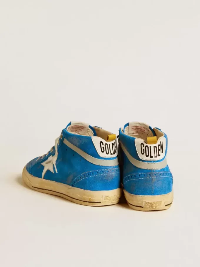 Mid Star para hombre en ante con estrella de piel metalizada y lengüeta de piel en el talón.