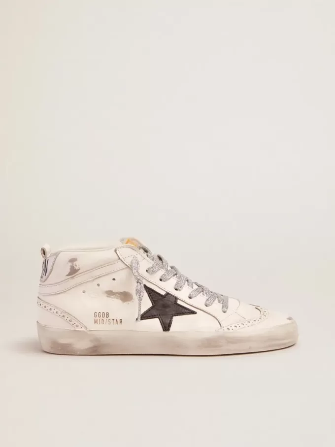 Mid Star para mujer con lengüeta laminada en el talón y cordones brillantes