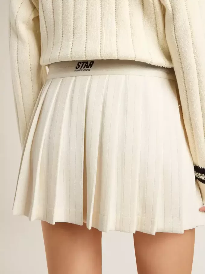 Minifalda plisada blanca Star