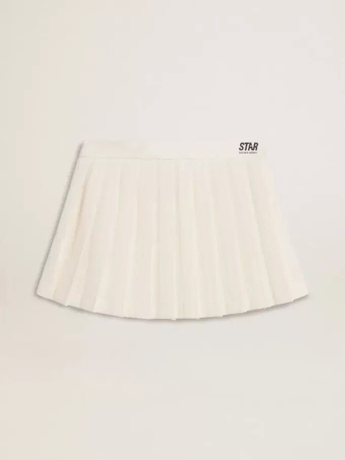 Minifalda plisada blanca Star