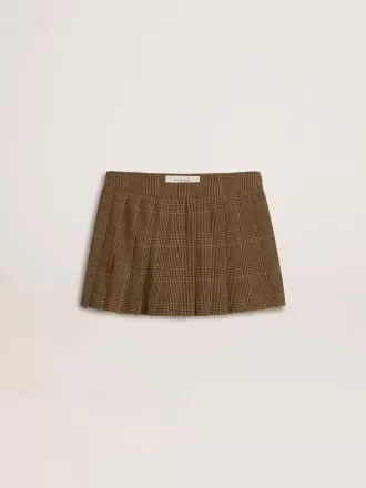 Minifalda plisada de lana