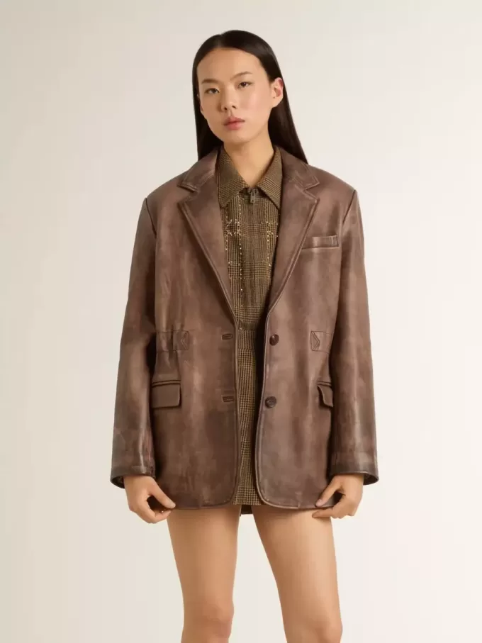 Chaqueta bomber de lana para mujer
