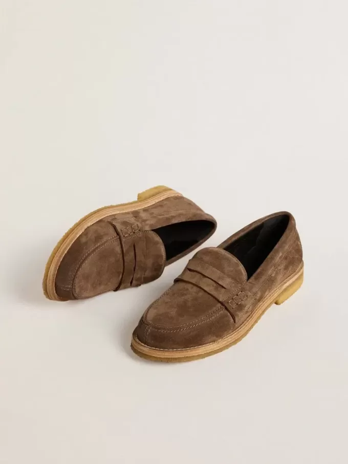 Mocasines Jerry para hombre en ante gris paloma