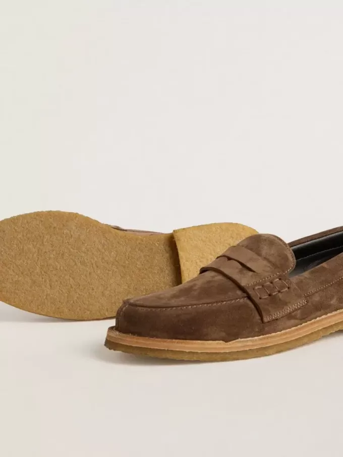 Mocasines Jerry para hombre en ante gris paloma