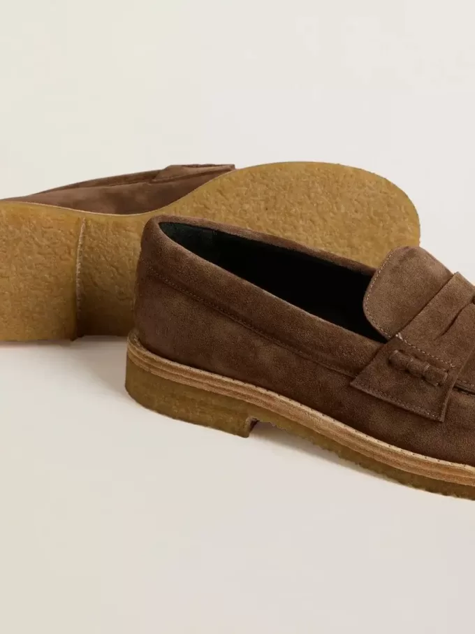 Mocasines Jerry para mujer en ante gris paloma Mocasines Jerry para mujer en ante gris paloma