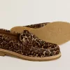 Mocasines Jerry para mujer en piel de potro con estampado de leopardo