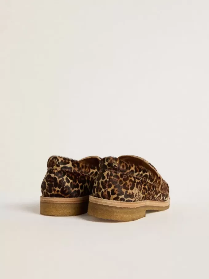 Mocasines Jerry para mujer en piel de potro con estampado de leopardo