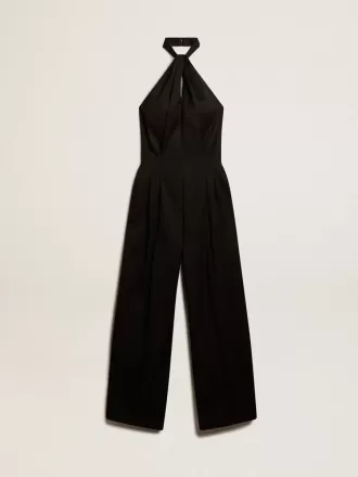 Mono de gabardina de lana negro