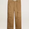 Pantalones cargo beige caqui