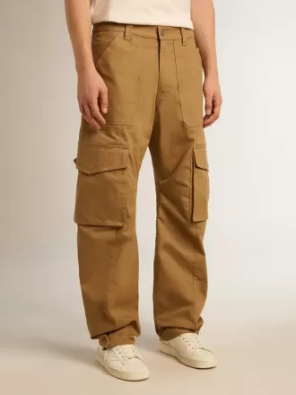 Pantalones cargo beige caqui