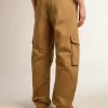 Pantalones cargo beige caqui