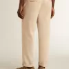 Pantalones chinos beige para hombre con acabado desgastado
