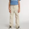 Pantalones chinos beige para niño con salpicaduras multicolores
