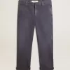 Pantalones chinos de hombre en azul con efecto desgastado