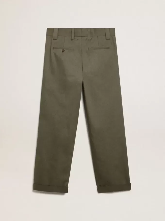 Pantalones chinos Golden Collection en verde militar