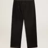 Pantalones chinos negros de algodón para hombre