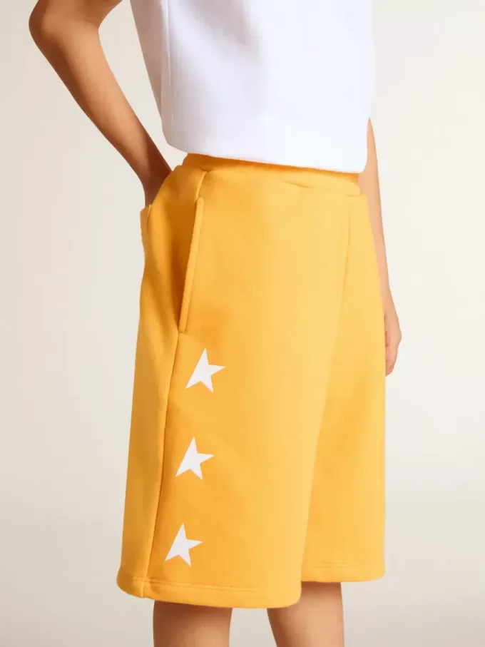 Pantalones cortos amarillo mostaza para niño Pantalones cortos amarillo mostaza para niño