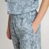 Pantalones cortos azules para niño con estampado blanco Pantalones cortos azules para niño con estampado blanco