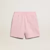 Pantalones cortos para niña en rosa con estrella blanca