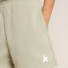 Pantalones cortos verde claro con estrella blanca