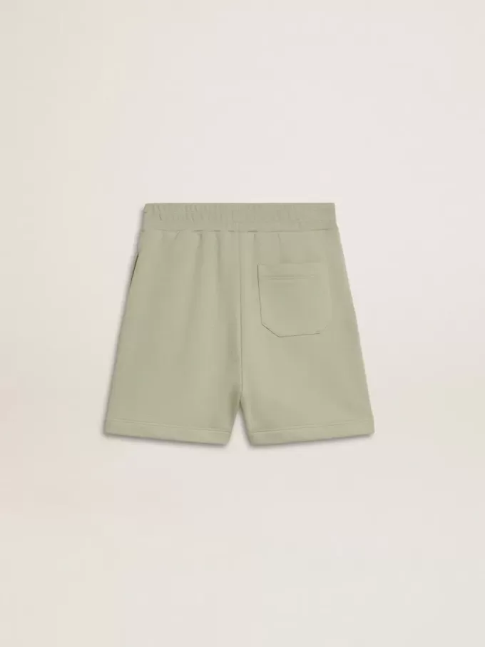 Pantalones cortos verde claro con estrella blanca