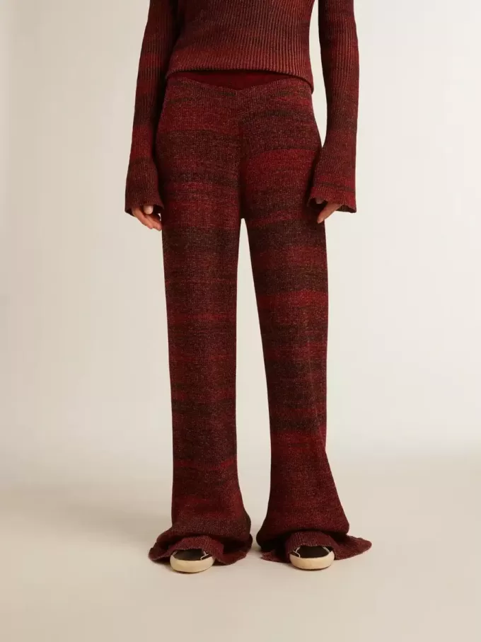 Pantalones de algodón con rayas irregulares